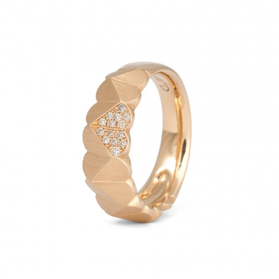 Roségold-Ring mit Diamanten aus der Kollektion Herzblatt