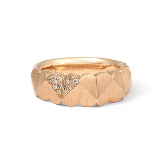 Roségold-Ring mit Diamanten aus der Kollektion Herzblatt