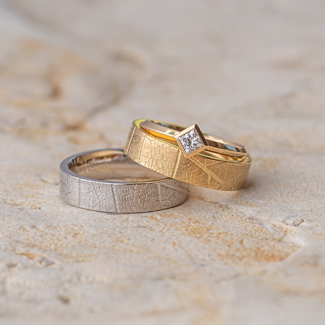 Eheringe aus Gold und Platin