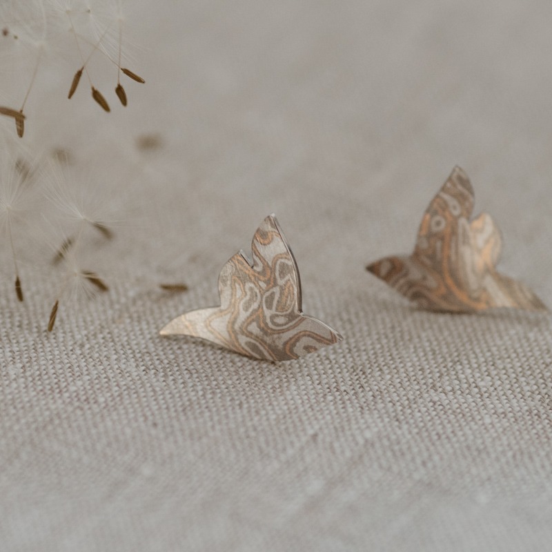 Mokume_Gane_Ohrstecker